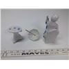 Image 2 : Blue Ceramic Ornaments - Man Playing Violin, Umbrella, Dominoes Table