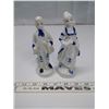 Image 1 : Blue Man and Woman Ceramic Ornaments (2)