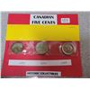 Image 1 : 1943, 1951 & 1967 Canadian 5 Cents