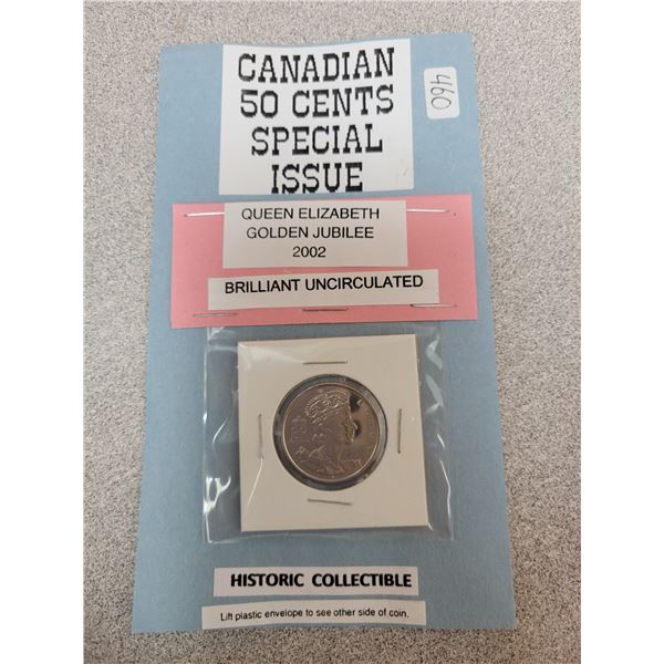 1952-2002 Canadian 50¢ Queen Elizabeth Golden Jubilee BU