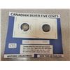 Image 1 : 1917 & 1918 Canadian silver 5¢ five cent coins