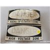 Image 2 : 2 Metal "Danger High Voltage" signs