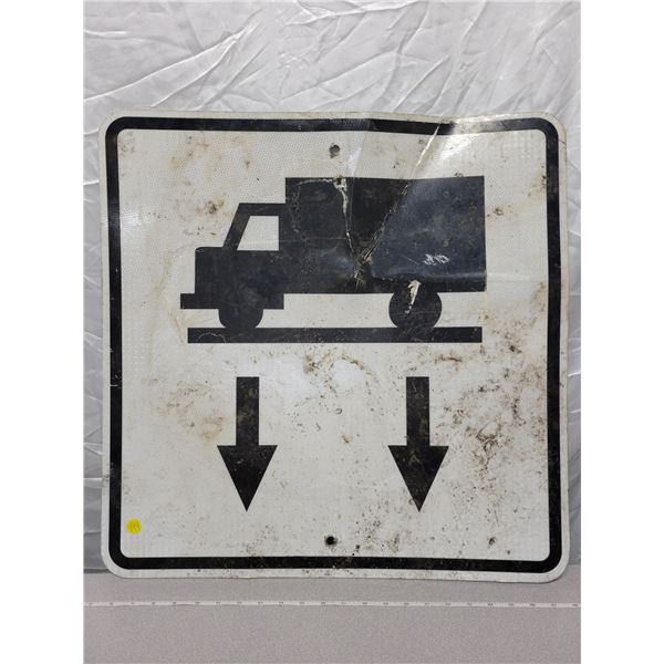 Metal truck sign