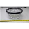 Image 1 : 8" Pressed Glass Silver Trim