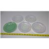 Image 1 : 5x 5 1/2" White Lustre/Jadeite Saucers