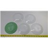 Image 2 : 5x 5 1/2" White Lustre/Jadeite Saucers