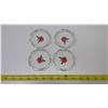 Image 1 : 4 Cut Glass Poinsettia SM Dish