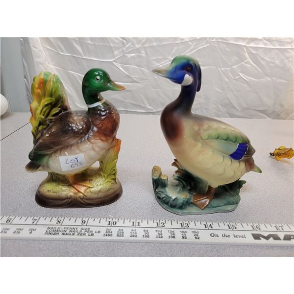 Two duck ornaments