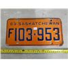 Image 1 : 1963 Saskatchewan license plate