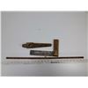 Image 1 : Vintage Wood + Brass Tools, 1 “Stanley” Square, 1 “Lufkin” 24 inches