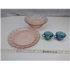 Image 1 : Large Pink Bowl + Platter and 2 Carnival Cups