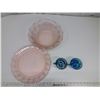 Image 2 : Large Pink Bowl + Platter and 2 Carnival Cups