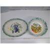 Image 2 : Very Large Salad Bowl + Pasta Platter (18 inch) Hand Painted “Stovit” – Italy