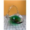Image 1 : VINTAGE SIGNED CHALET ART GLASS BASKET