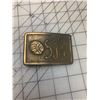 Image 1 : VINTAGE SOLID BRASS TIFFANY STUDIO NW YORK ADVERTISING SAVAGE ARMS BELT BUCKLE