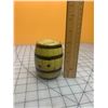 Image 2 : VINTAGE J. CHEIN USA TIN BARREL PIGGY BANK