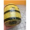 Image 3 : VINTAGE J. CHEIN USA TIN BARREL PIGGY BANK