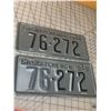 Image 1 : 1948 PAIR OF SASKATCHEWAN LICENCE PLATES REPAINTED