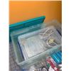 Image 2 : STERILITE CONTAINER OF CRAFT SUPPLIES GLUE GUN AND STICKS