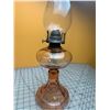 Image 1 : PINK DEPRESSION GLASS OIL LAMP