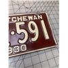 Image 3 : 1930 SASKATCHEWAN LICENCE PLATE SUPERB CONDITION