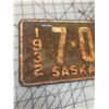 Image 2 : 1932 SASKATCHEWAN LICENCE PLATE