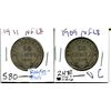 Image 1 : 2 Newfoundland 50 Cent Coins 1909 and 1911