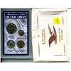 Image 1 : America - Last Silver Coins Plastic Case w/ 1964 50 Cent - 10 Cent-25 Cent and 1945 5 Cent