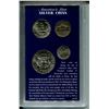 Image 2 : America - Last Silver Coins Plastic Case w/ 1964 50 Cent - 10 Cent-25 Cent and 1945 5 Cent