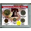 Image 1 : America's Favourite Coins - Plastic Case - 50 Cent/25 Cent/10 Cent/ 5 Cent/ 1 Cent