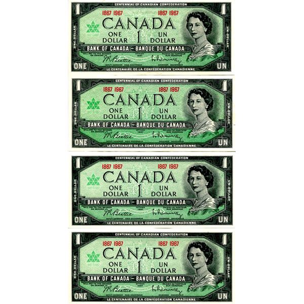 17 - 1867-1967 UNC $1 Bills