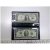 Image 2 : Blue & Green Seals U.S. Currency. Includes 1957A $1 Blue Seal Silver Certificate and 2013 $2 Green S
