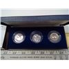 Image 2 : Set of 3 U.S. George Washington Silver Quarters. 1943S, 1957D & 1964, one of each Mint. Housed in a 