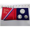 Image 2 : United Sates Bicentennial Silver Proof Set. Set of 3 Silver coins includes Washington Quarter, Kenne