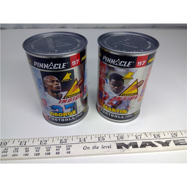 2 Unopened Pinnacle Football Card Sealed Cans - Sealed Pack inside