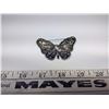Image 2 : Vintage Silver Crystal Butterfly Broach
