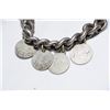Image 3 : Silver Coin Bracelet With Sterling FOB