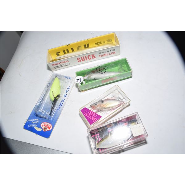 5 NOS Fishing Lures