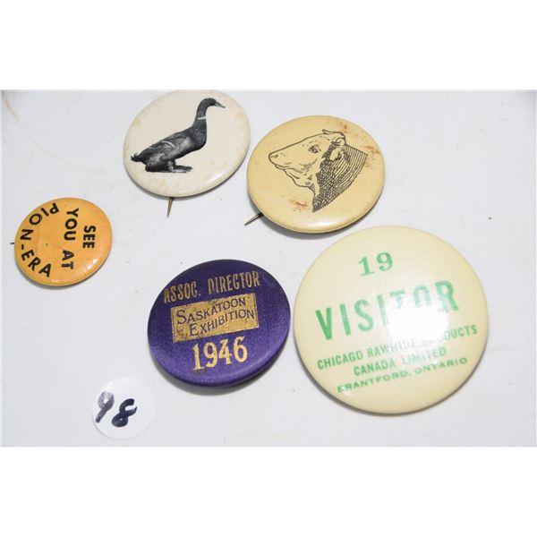 Antique Agricultural Pinbacks