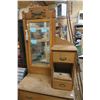 Image 3 : Unique Wooden Wardrobe w/ Mirror - 19x38x72H"