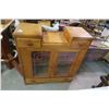 Image 2 : Nice Wooden Buffet with Glass Window Doors - 16x72x46H"