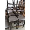 Image 1 : 9-Mocha Padded Slat Bar Stools - 9 X $