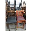 Image 1 : 9-Slat Back Padded Bar Stools - 9 X $
