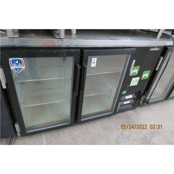 Excellence 5' Ref. Worktop Glass Door Reach In Cooler