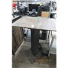 Image 1 : Wood Style Pedestal High Bar Table