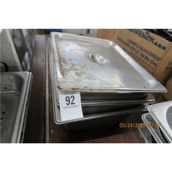 3-S/S Half Size Insert Pans - 3 X $