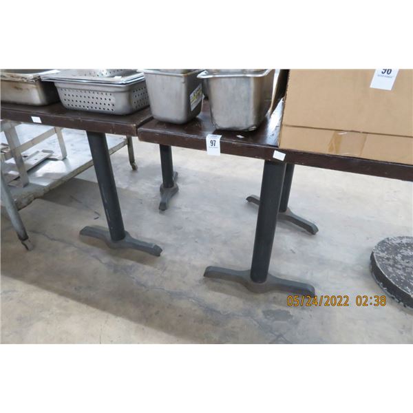 5-Double Pedestal 4 Top Tables - 5 X $