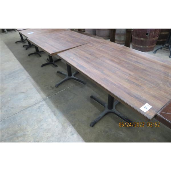 6-FG Oak Style Pedestal Dining Tables - 6 X $