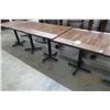Image 3 : 6-FG Oak Style Pedestal Dining Tables - 6 X $