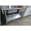 Image 1 : S/S Bullnose 40" Table w/2 Drawers & Undershelf